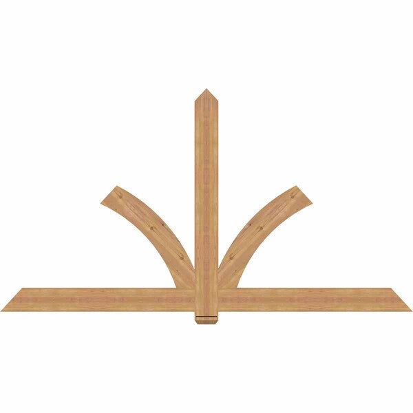 Ekena Millwork Redmond Smooth Timber Gable Bracket, Western Red Cedar, 96"W x 52"H x 1 1/2"D x 5 1/2"F, 13/12 Pitch GBW096X52X0206RED00SWR - main